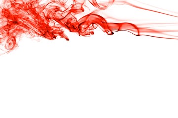 Abstract red smoke on white background, red background,red ink on white background,smoke background ,beautiful white smoke