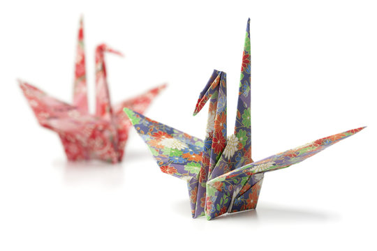  Origami paper crane birds
