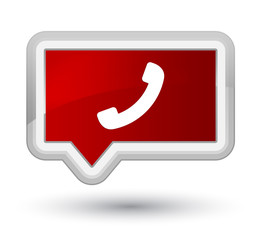 Phone icon prime red banner button