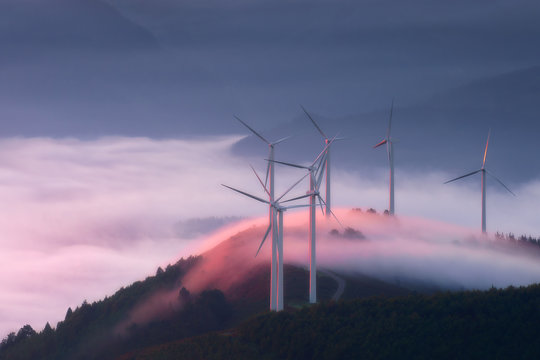 renewable energy with wind turbines