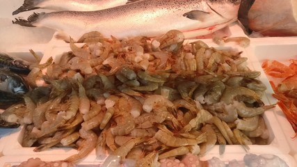 Gamberi di mare mazzancolle