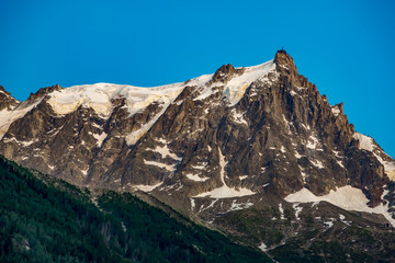 Mountain Mont Blanc Massif at Chamonix