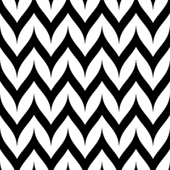  Vector zigzag chevron naadloze patroon. Gebogen golvende zigzaglijnen. Visgraat patroon. © Olgastocker