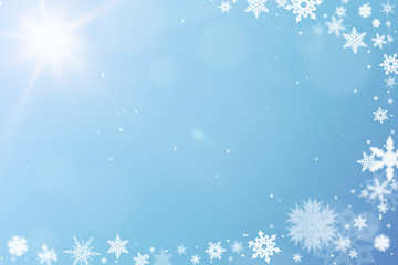 Fototapeta na wymiar Schnee als Hintergrund zu Weihnachten