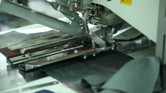 Production of jackets sewing-machine
