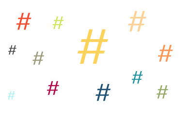 Wallpaper - bunte Hashtags