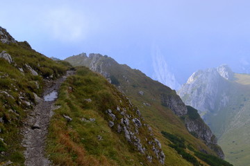 widok jesienny z czerwonych wierchó
