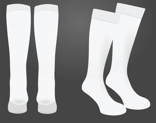 White sport socks. vector illustration