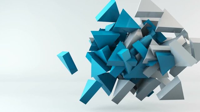 Geometric shape triangle motion background