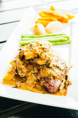 Grilled beef meat steak