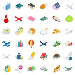 Multiplicity icons set, isometric style