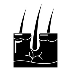 Hair skin icon , simple style