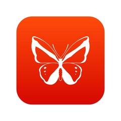 Butterfly icon digital red
