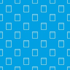 Blank spiral notepad pattern seamless blue
