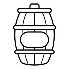 Honey barrel icon , outline style