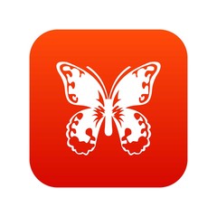 Butterfly icon digital red