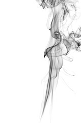 Abstract black smoke on white background, smoke background,black ink background ,black and white ,B&W