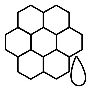 Honeycomb Icon , Outline Style