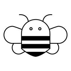 Bee icon , outline style