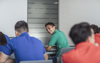 Students Sitting at Classroom