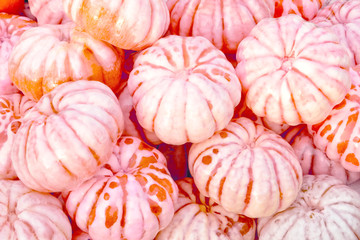 Obraz premium photo natural handmade soaps in the form of tangerines, peeled mandarins from peel with lobules as a background