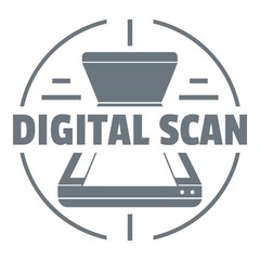 Digital scan logo, simple style