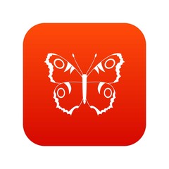 Butterfly icon digital red