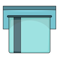Credit card atm icon, cartoon style