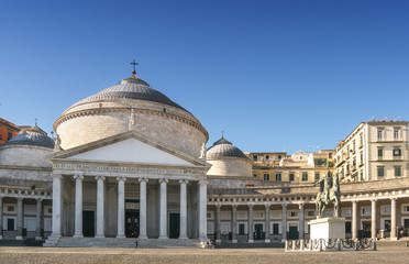 San Francesco di Paola church in Plebiscito square in Naples