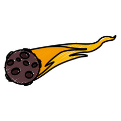 Galaxy asteroid meteor icon vector illustration graphic design