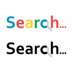 Search inscription drawing quote. Vector template