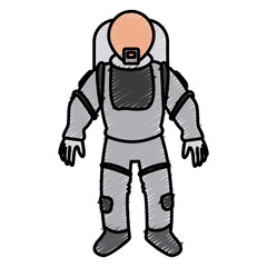 Cute astronaut cartoon icon vector illustration graphic design