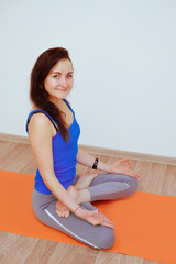 Peaceful meditation. Mind body and spirit. Closeup of woman meditating indoors. Healthy lifestyle....
