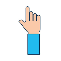 hand pointer gesture symbol icon vector illustration