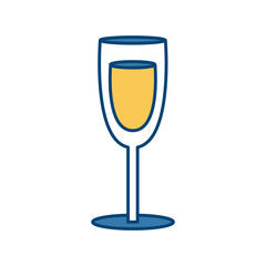 Champagne cup glass icon vector illustration graphic design