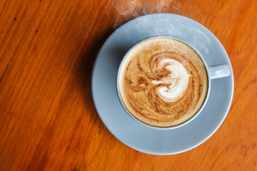 Coffee cup,.cup of coffee on table in cafe,coffee cup background