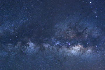 Close up of clearly milky way galaxy with stars and space dust in the universe