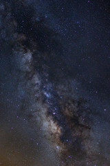 Close up of clearly milky way galaxy with stars and space dust in the universe