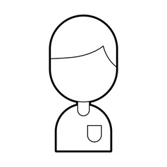 cartoon boy male character avatar portrait vector illustration