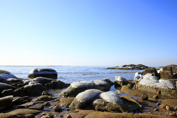 Winter seaside scenery