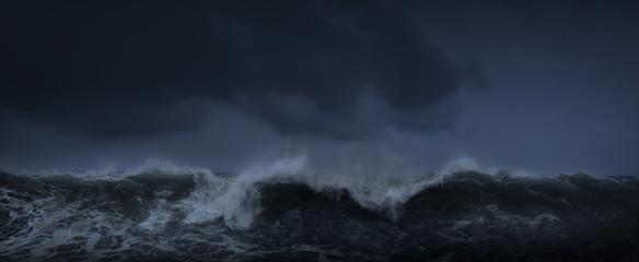 Dark sea stormy background © Konstiantyn