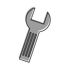 support concept repair spanner tool technology vector illustration