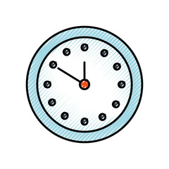 round clock time minute day timer vector illustration