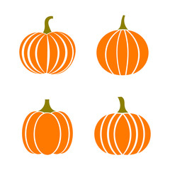 Set of autumn pumpkin icons