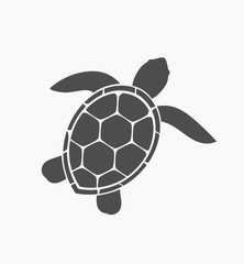 Obraz premium Ikona żółwia morskiego
