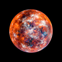 Fototapeta premium Fiery hot exoplanet high resolution texture