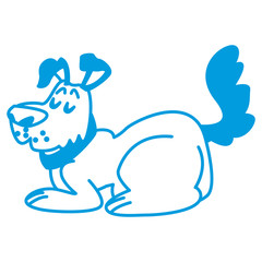 Dog pet cartoon icon vector illustration graphic design