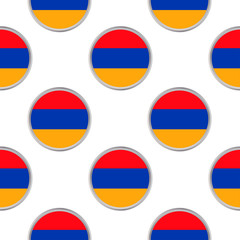 Seamless pattern from the circles with Armenia flag