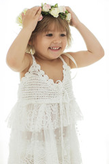 Little Girl with a Wreath 