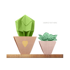 Origami succulent cactus indoors flower